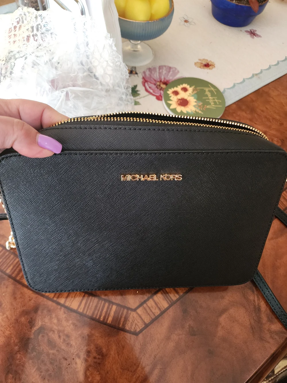 🖤NWOT Michael Kors Jet Set East West Crossbody – Black